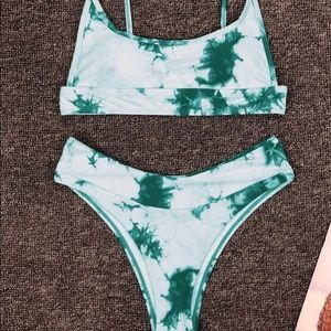tie dye shein bikini